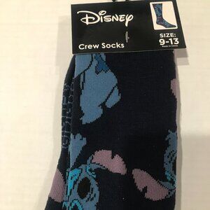 Disney, Disney Stitch, Stitch, Crew Socks, Sock Size 9-13